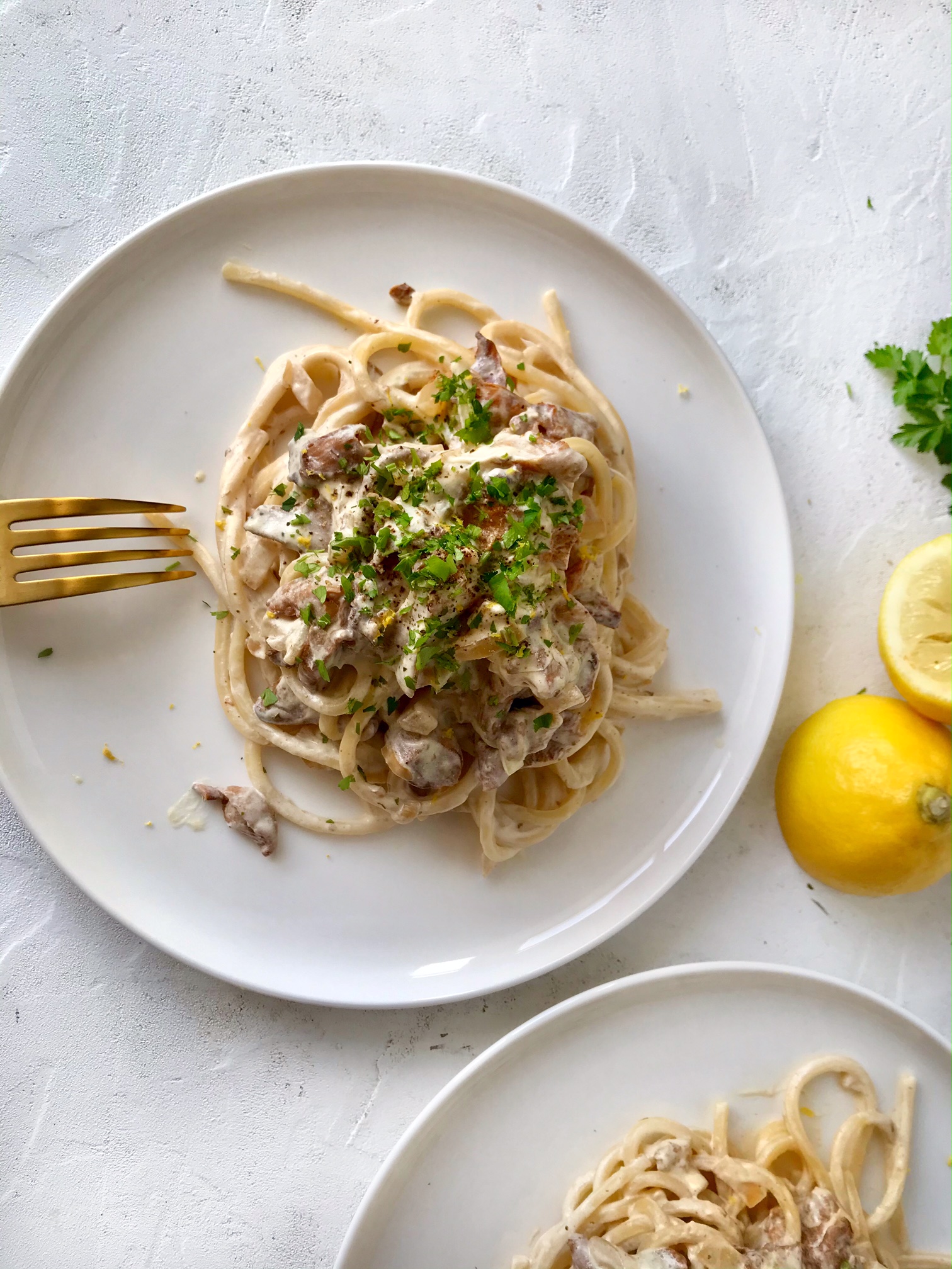 Vegan Pasta With Creamy Mushroom Sauce | Flavour Dreams